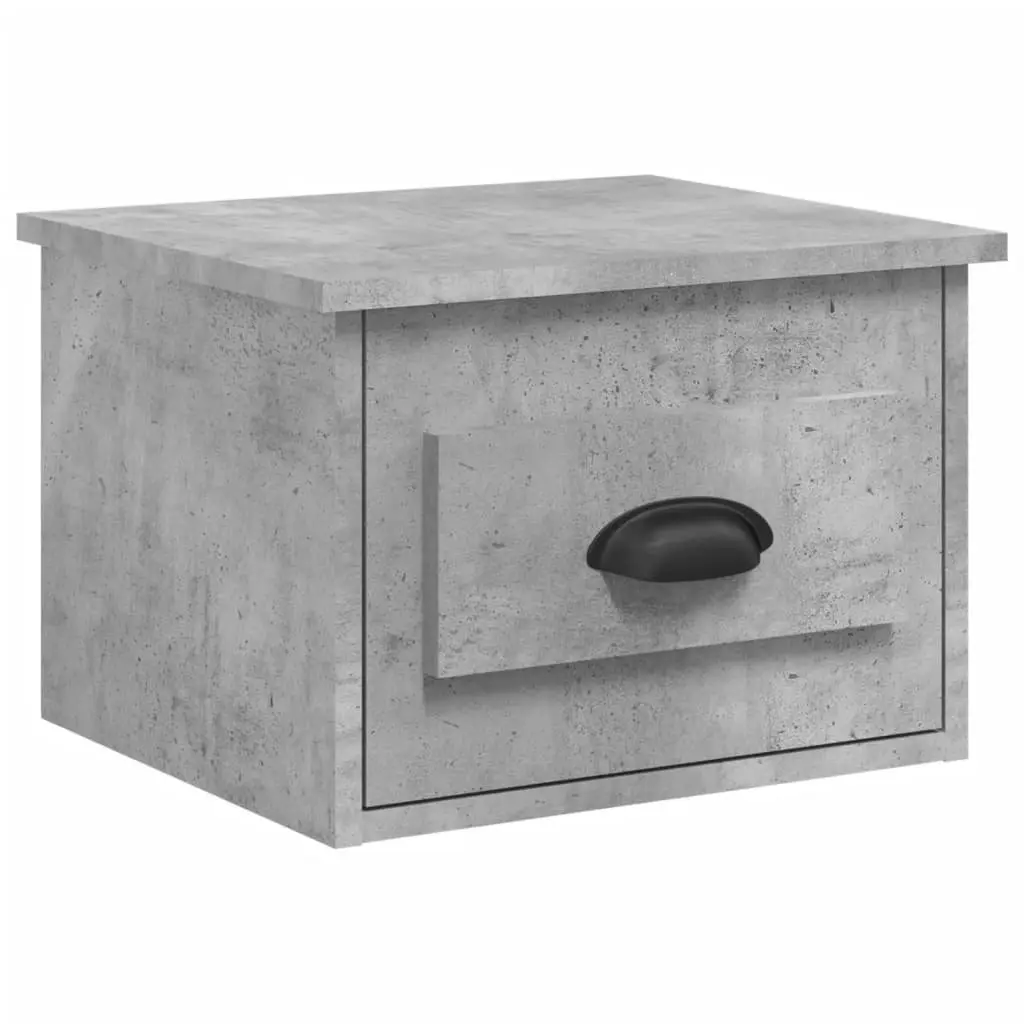 Wall-mounted Bedside Cabinet Storage Drawer Grey 41.5cm W x 36cm H x 28cm D