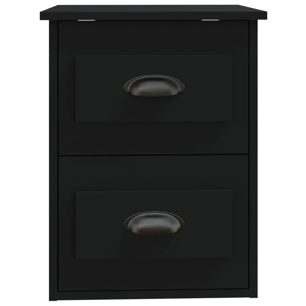 Wall-mounted Bedside Cabinet with 2 Drawers Storage Unit Floating Bedroom