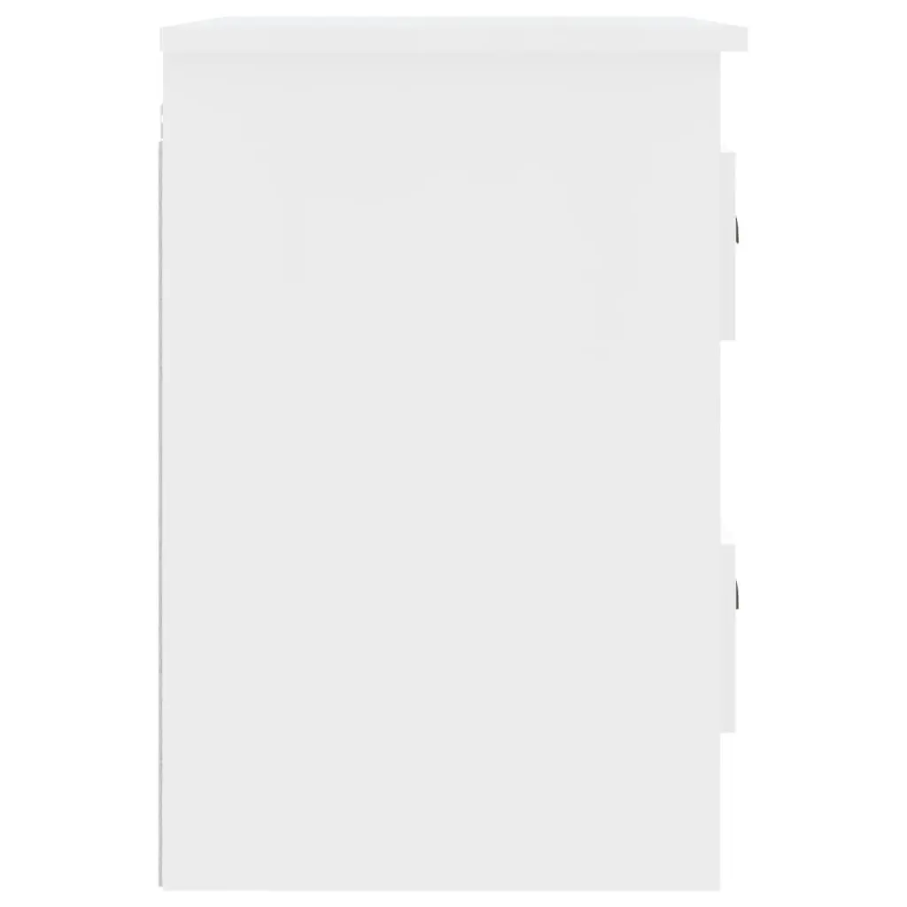 Wall-mounted Bedside Cabinet Storage Unit 2 Drawer White