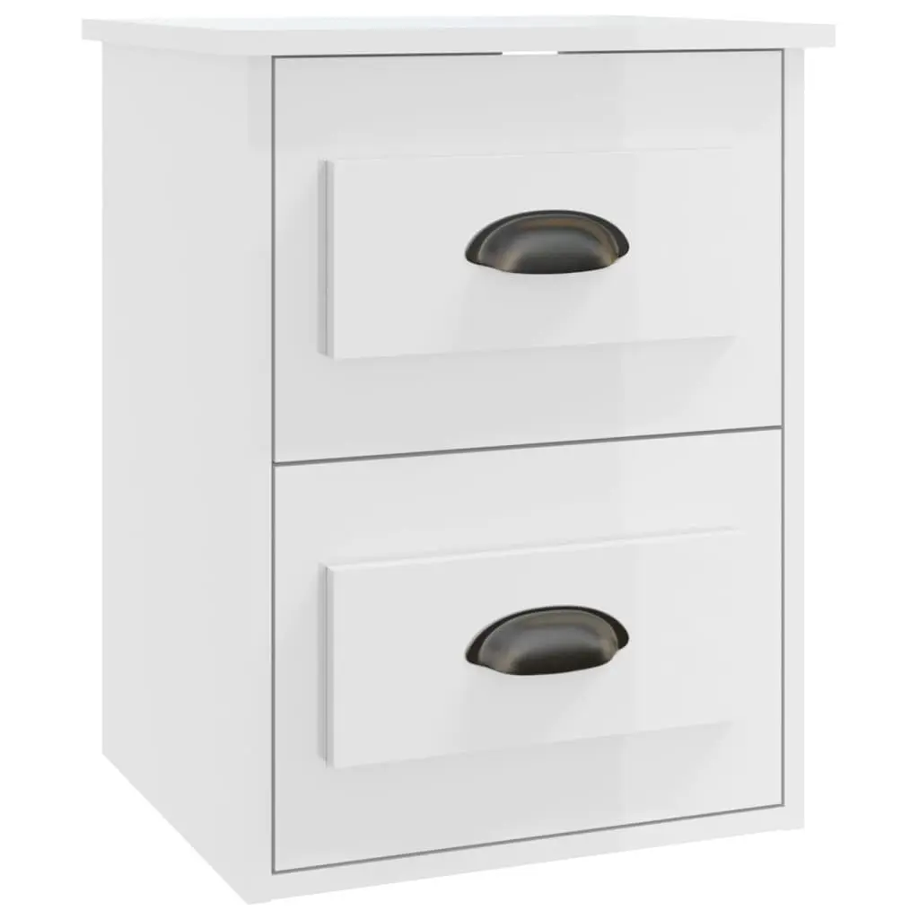 Wall-mounted Bedside Cabinet Storage 41.5x36x53cm White