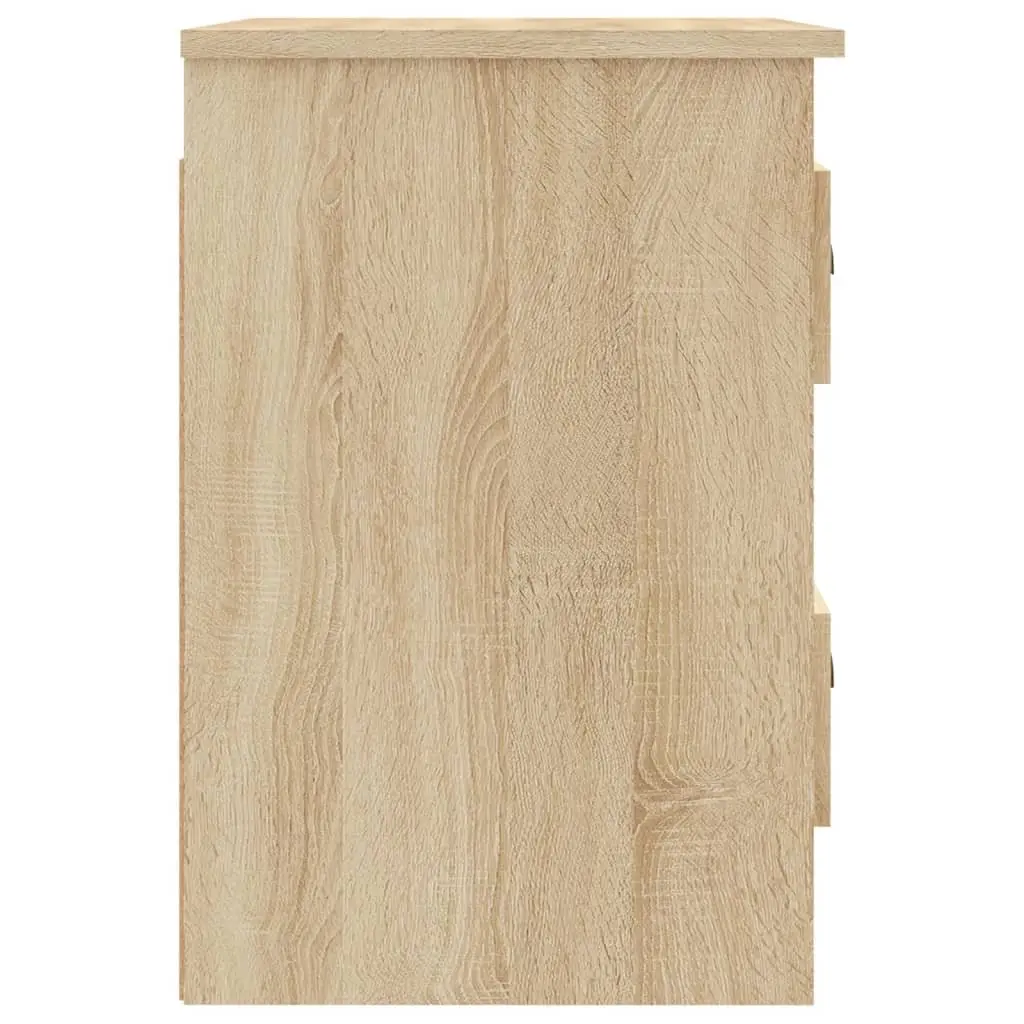 Wall-mounted Bedside Cabinet 2 Drawers Sonoma Oak Floating Storage Unit