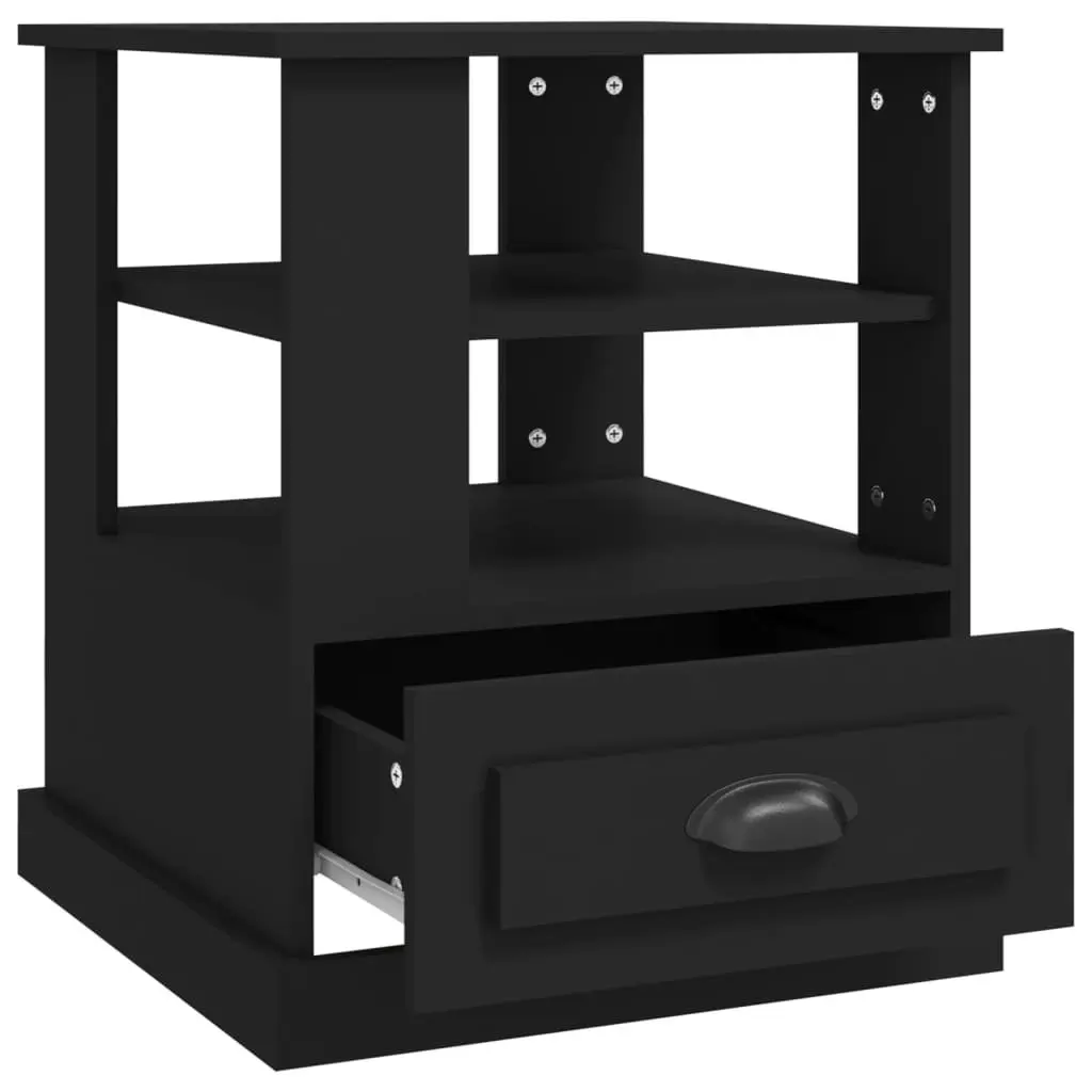 Black Engineered Wood Table