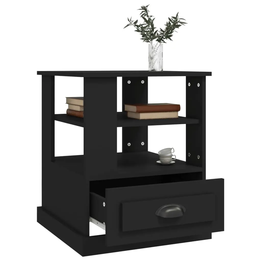 Black Engineered Wood Table