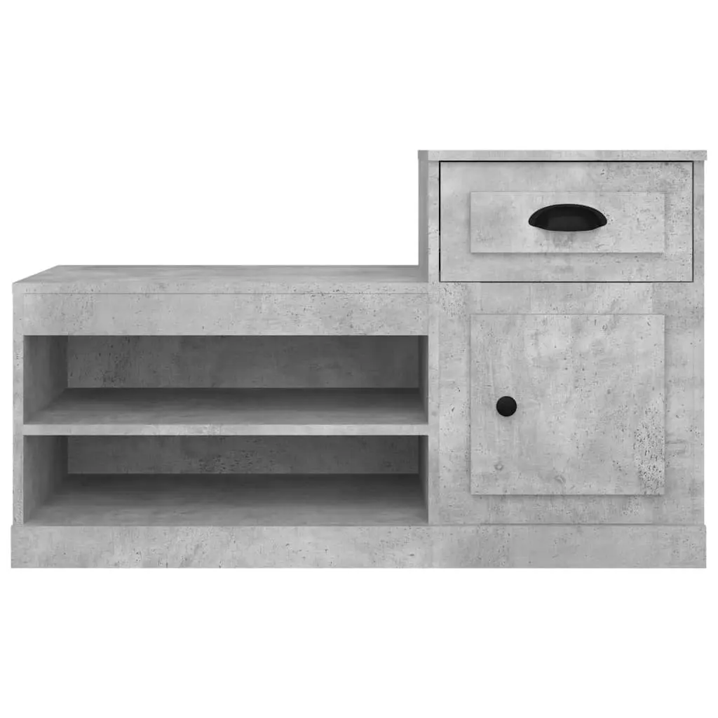 Shoe Cabinet Grey Storage Organiser Engineered Wood Cupboard Rack 100x42x60cm