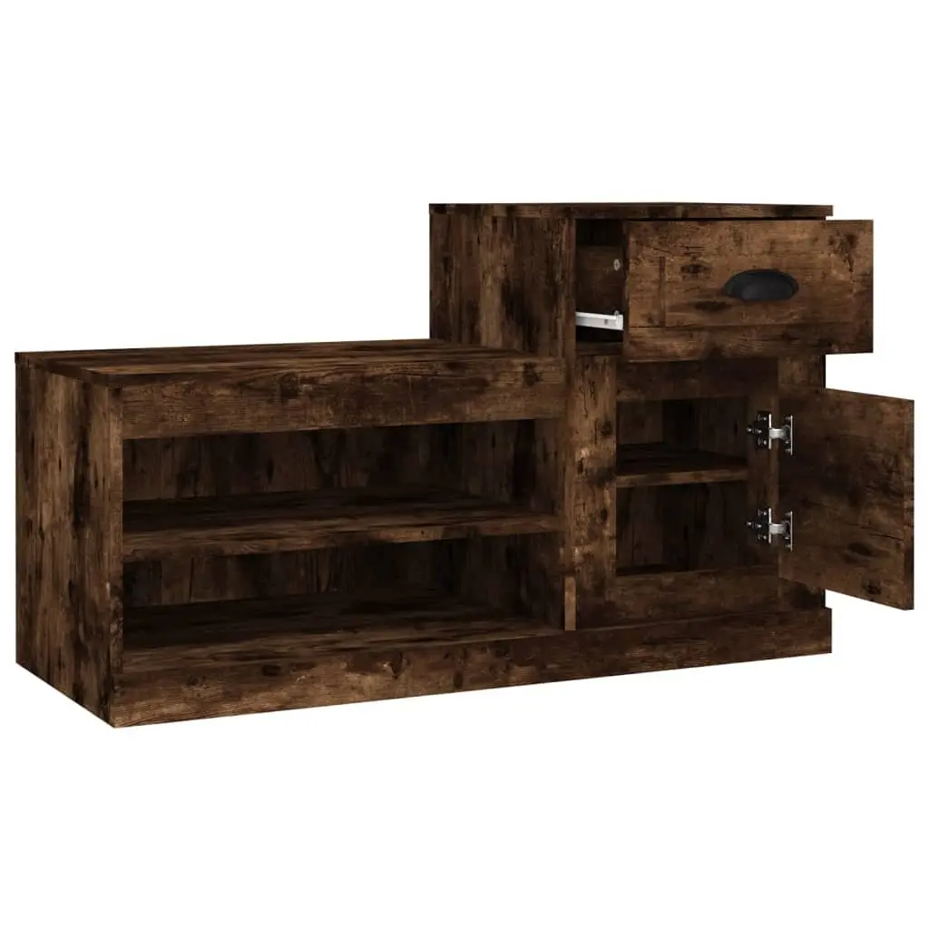 Shoe Cabinet Storage Organiser 100x42x60 cm Brown Engineered Wood