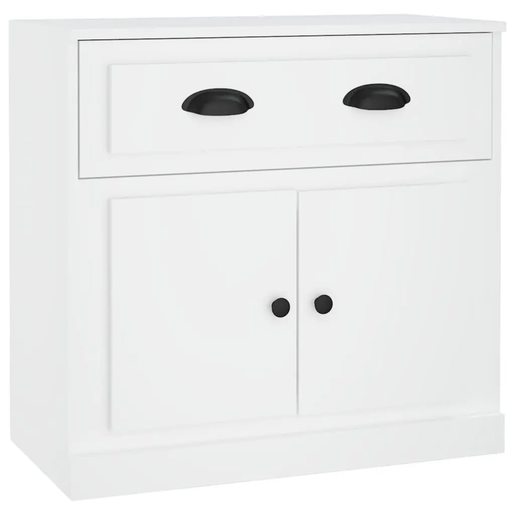 Sideboard Storage Cabinet 70x35.5x67.5 cm White Engineered Wood