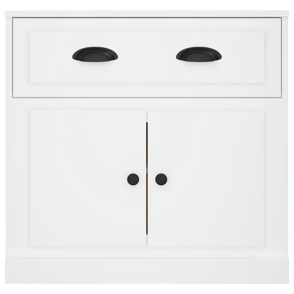 Sideboard Storage Cabinet 70x35.5x67.5 cm White Engineered Wood