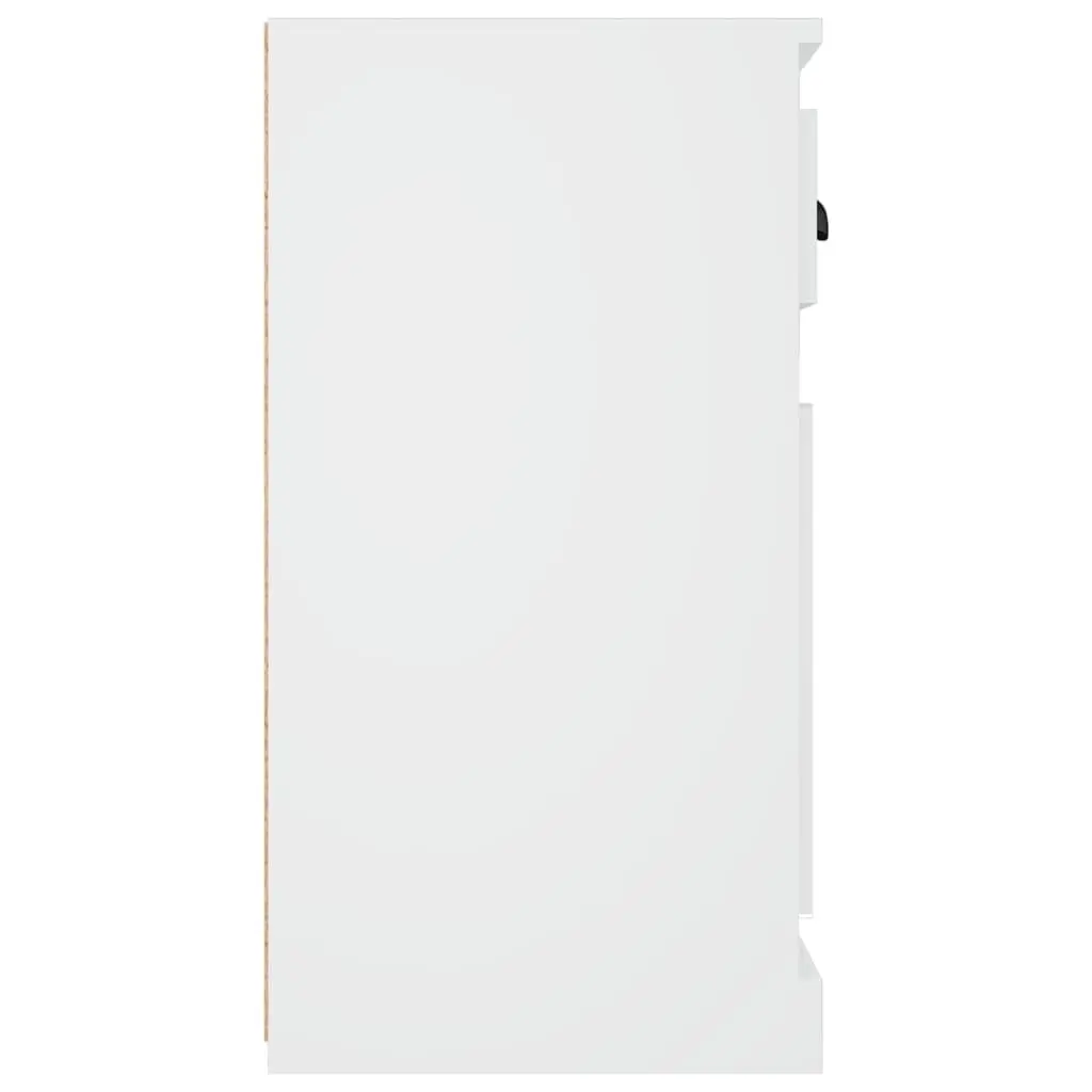 Sideboard Storage Cabinet 70x35.5x67.5 cm White Engineered Wood