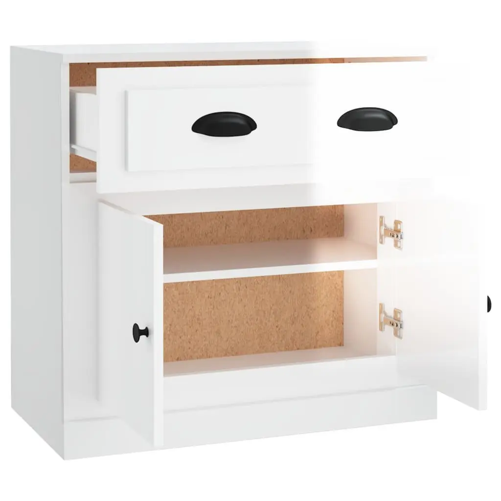 White High Gloss Sideboard with Ample Storage
