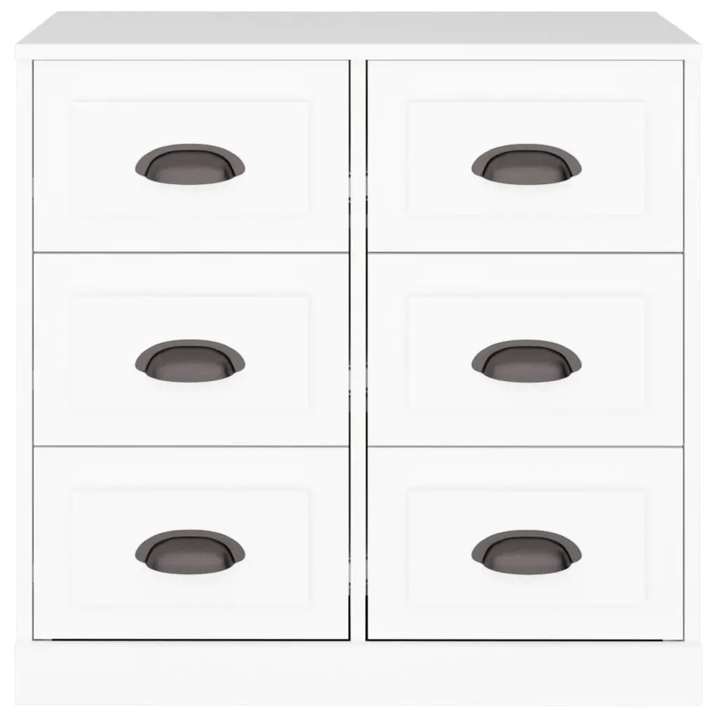 Sideboard Storage Cabinet Engineered Wood Living Room Furniture 70 x 35.5 x 67.5 cm White