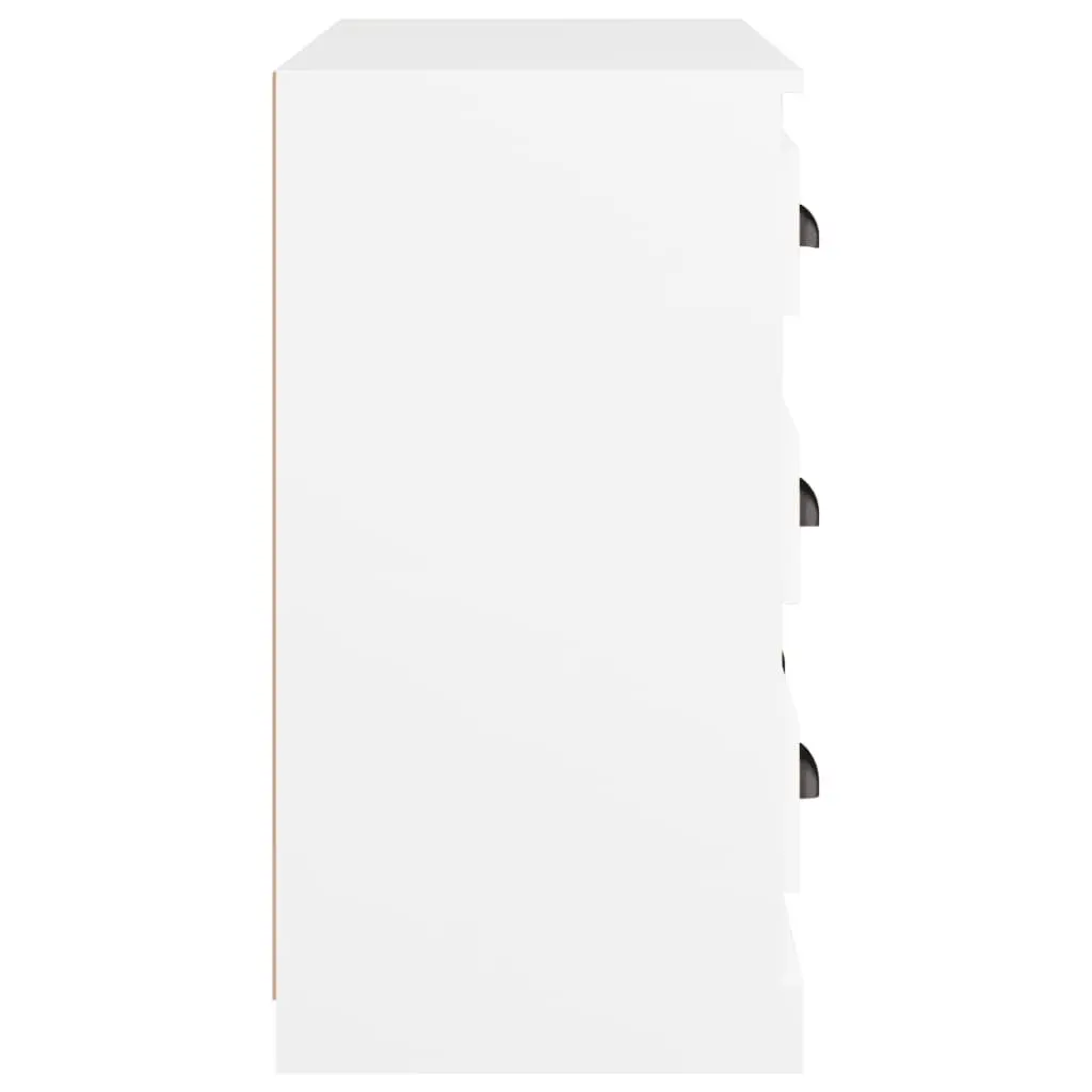 Sideboard Storage Cabinet Engineered Wood Living Room Furniture 70 x 35.5 x 67.5 cm White