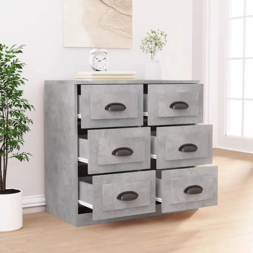 Sideboard Cabinet Storage Buffet Engineered Wood 70x35.5x67.5cm Grey