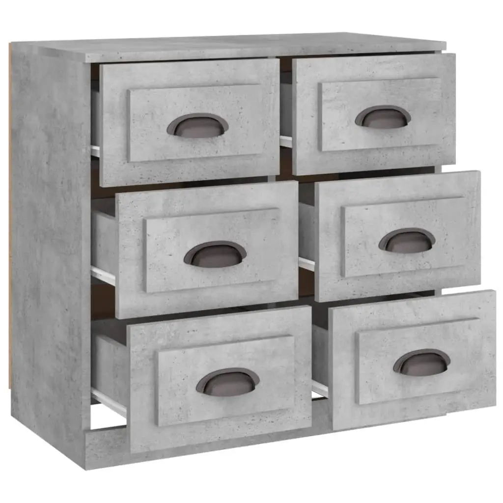Sideboard Cabinet Storage Buffet Engineered Wood 70x35.5x67.5cm Grey