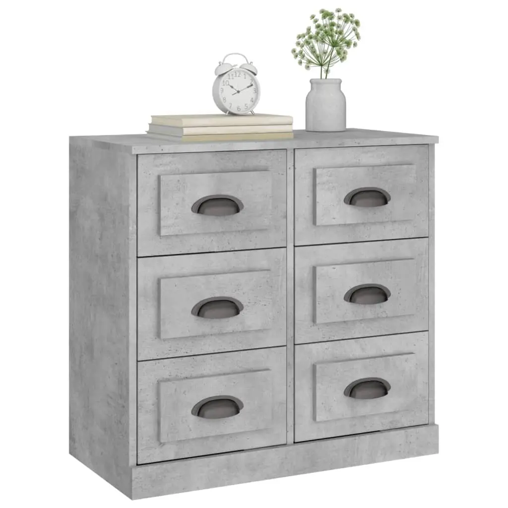 Sideboard Cabinet Storage Buffet Engineered Wood 70x35.5x67.5cm Grey
