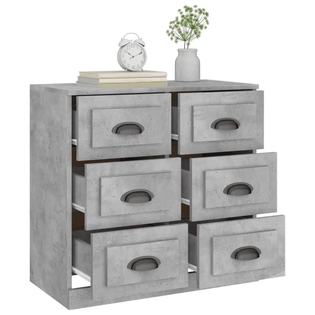 Sideboard Cabinet Storage Buffet Engineered Wood 70x35.5x67.5cm Grey