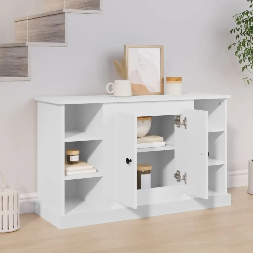 Engineered Wood Sideboard Cabinet White Storage Buffet 100x35.5x60cm