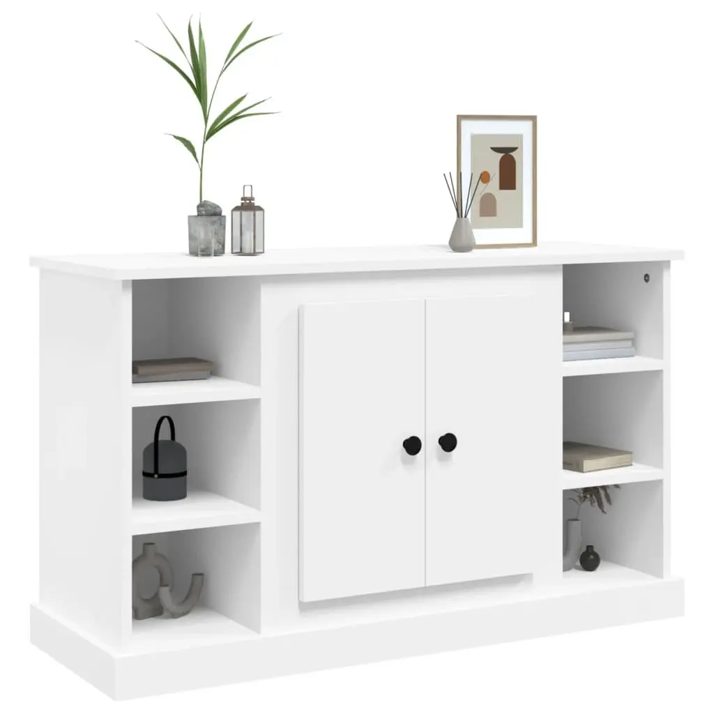 Engineered Wood Sideboard Cabinet White Storage Buffet 100x35.5x60cm