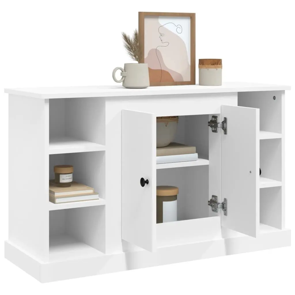Engineered Wood Sideboard Cabinet White Storage Buffet 100x35.5x60cm