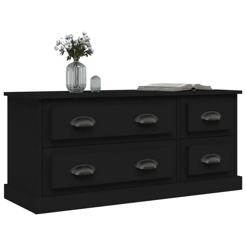 TV Cabinet Media Storage Unit 100x35.5x45 cm Black