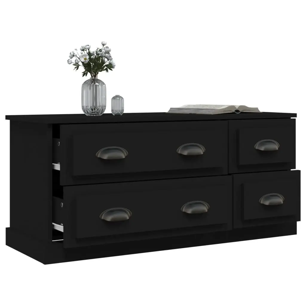 TV Cabinet Media Storage Unit 100x35.5x45 cm Black