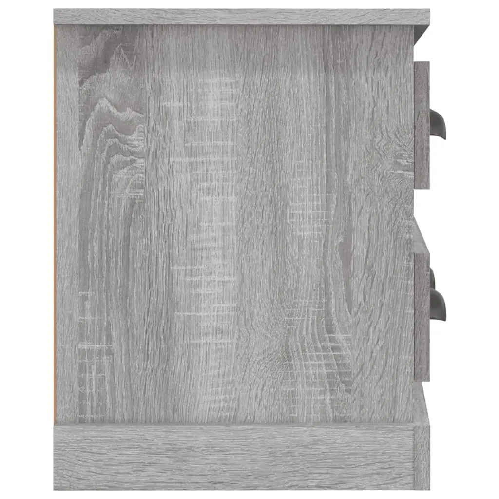 TV Cabinet Media Storage Unit 100x35.5x45cm Grey Engineered Wood 4 Drawers