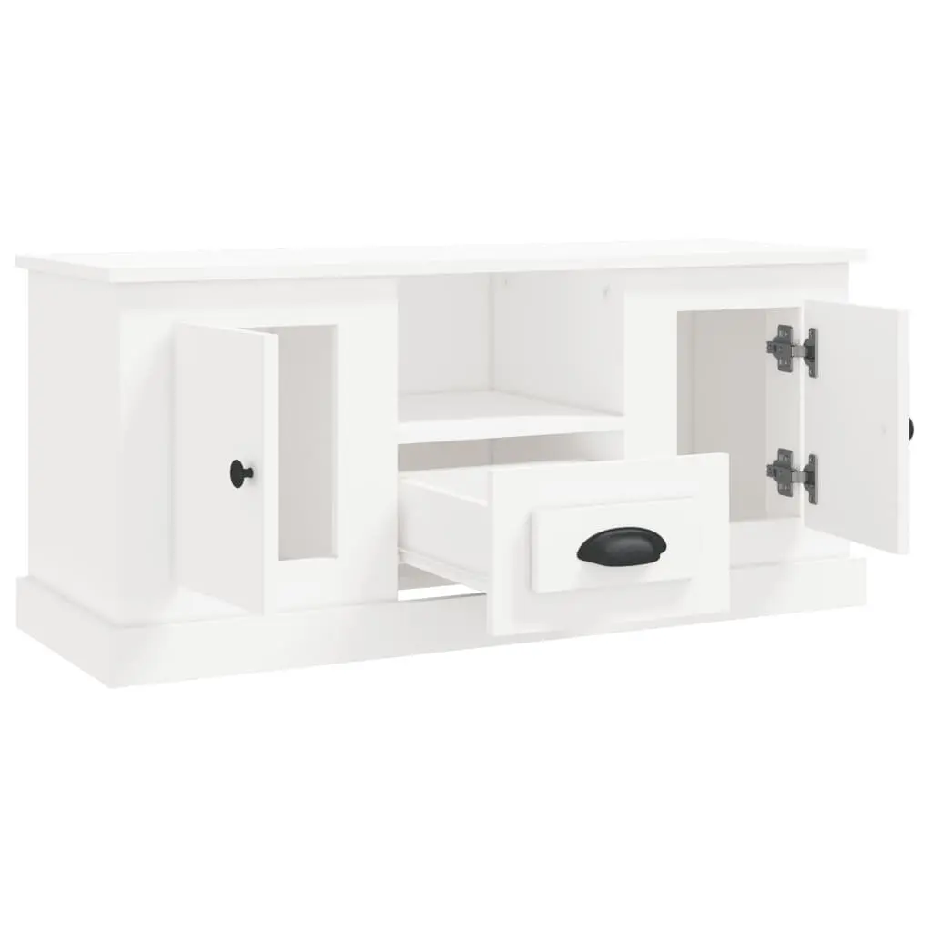 TV Cabinet Storage Unit Living Room 100 x 35.5 x 45 cm White Engineered Wood