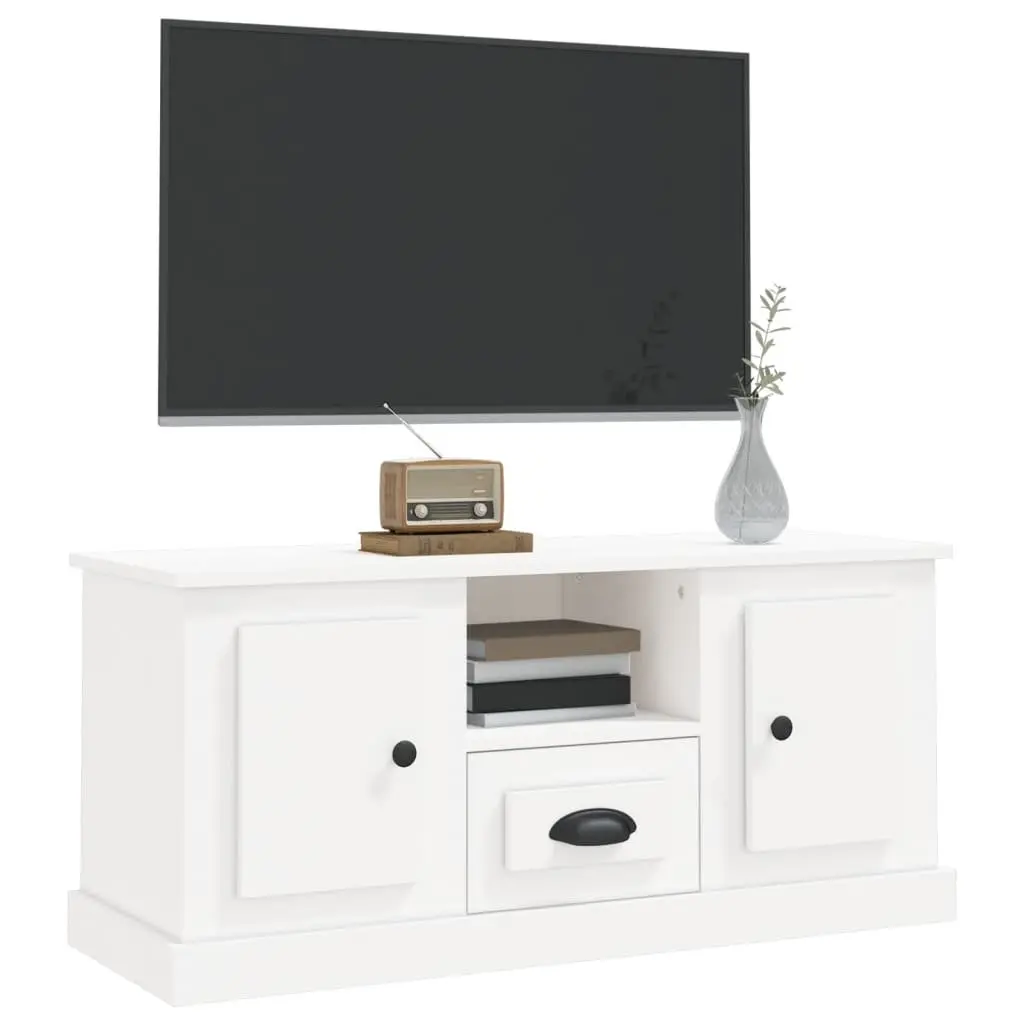 TV Cabinet Storage Unit Living Room 100 x 35.5 x 45 cm White Engineered Wood
