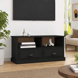 Value and Practicality in This Black TV Cabinet with Drawers