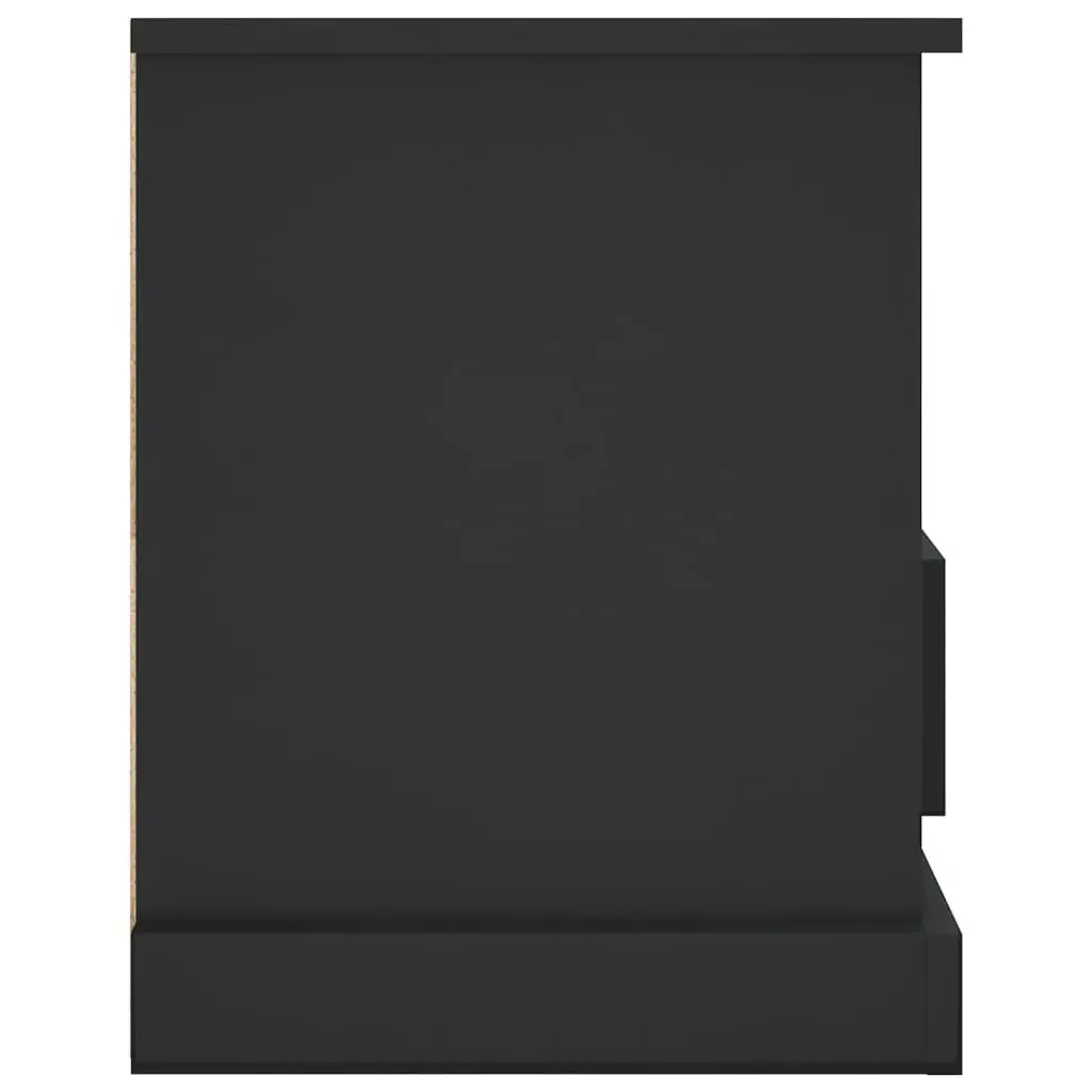 TV Cabinet Black Storage Unit with Drawers Open Compartments Living Room
