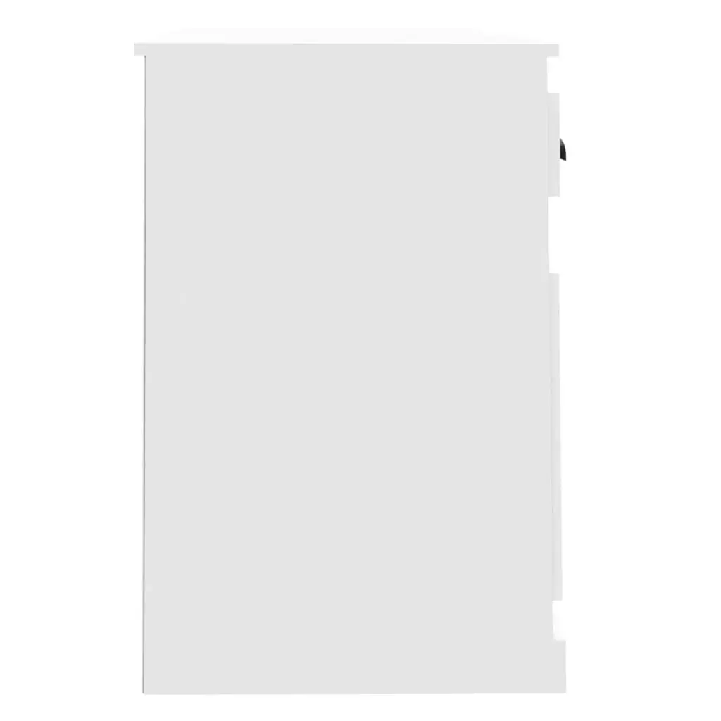 White Desk with Storage for Study 115x50x75cm