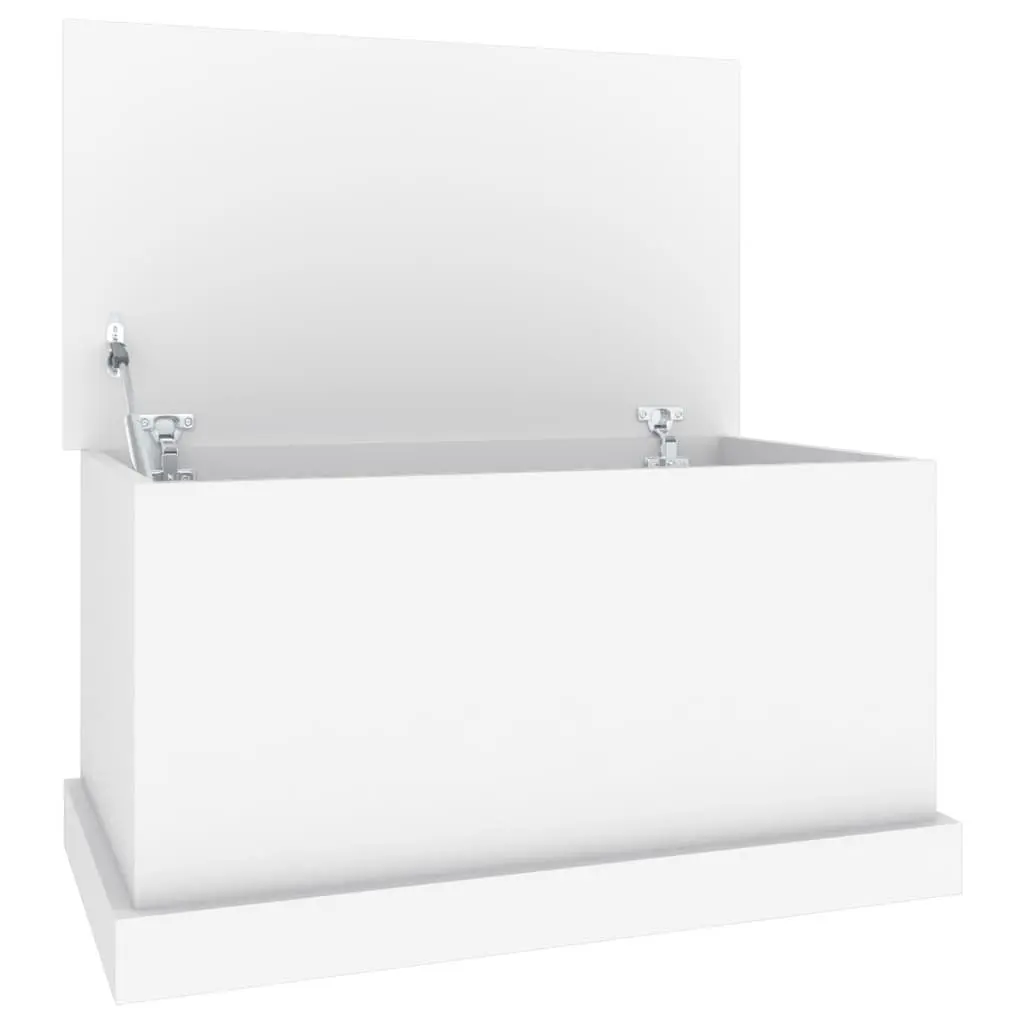 Storage Box Organizer Chest Engineered Wood White 70 x 40 x 38 cm