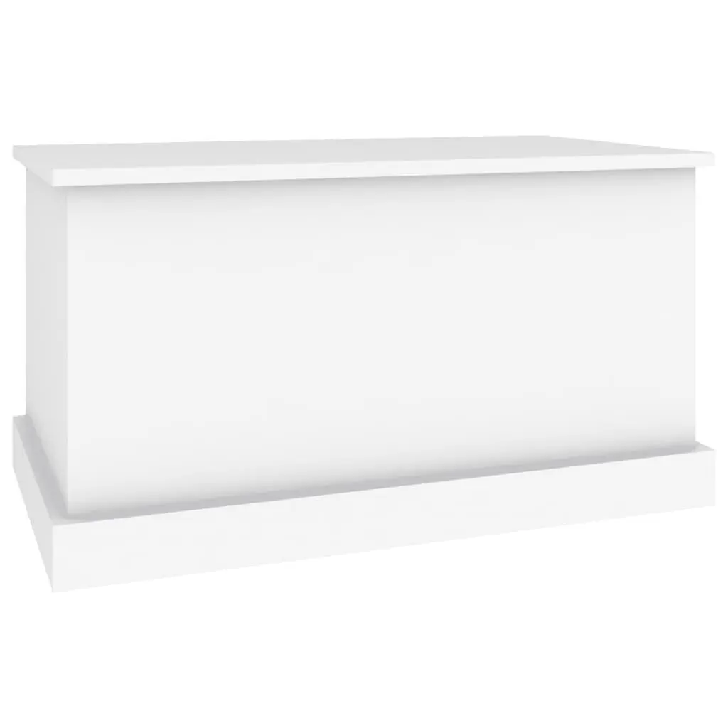 Storage Box Organizer Chest Engineered Wood White 70 x 40 x 38 cm
