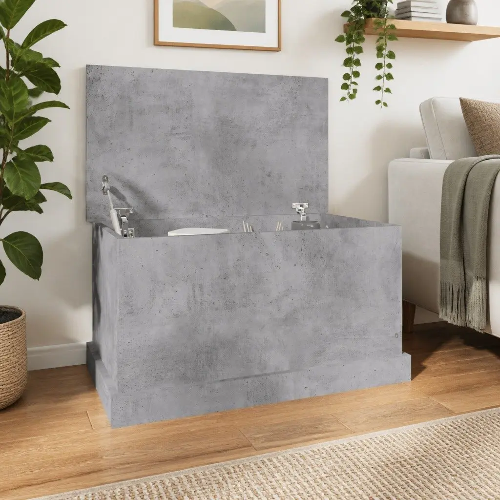 Storage Box Organiser 70x40x38 cm Grey Engineered Wood Chest