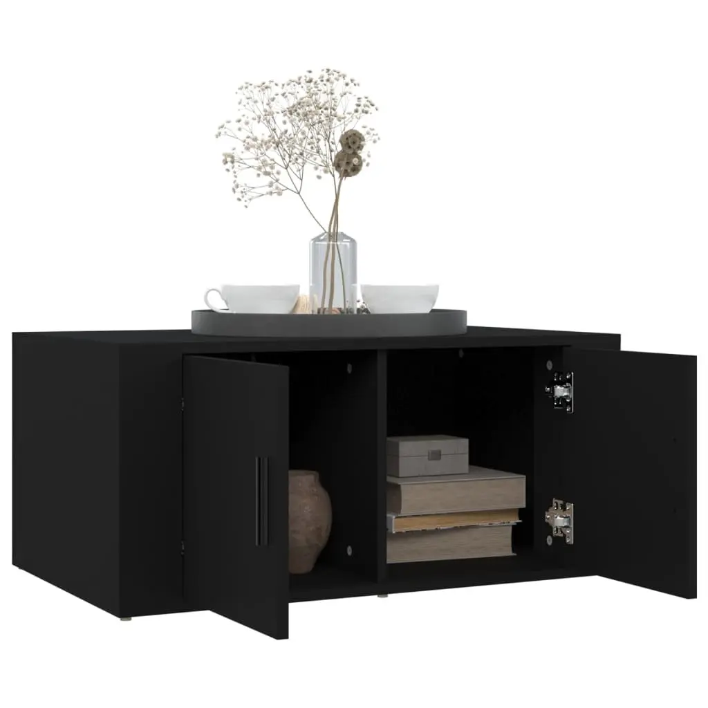 Black Coffee Table with Smart Storage