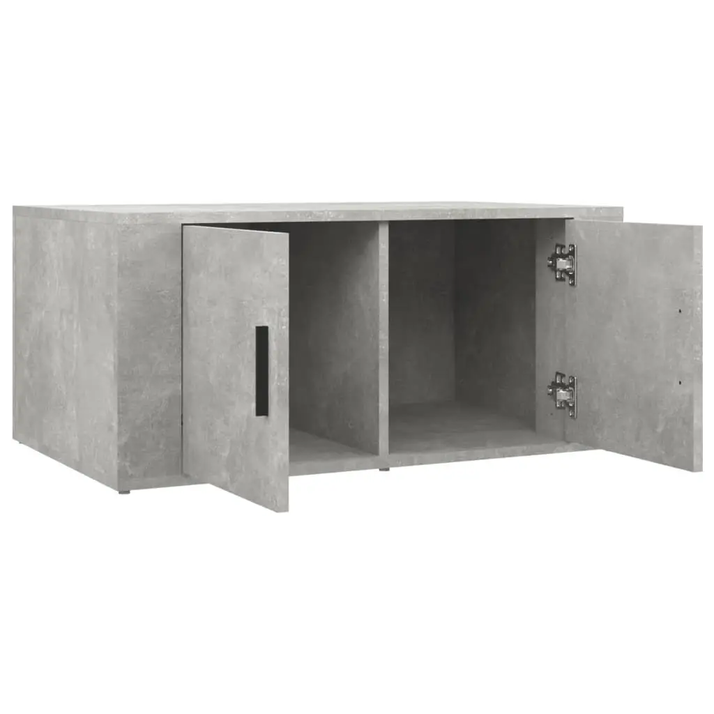 Grey Engineered Wood Coffee Table with Storage
