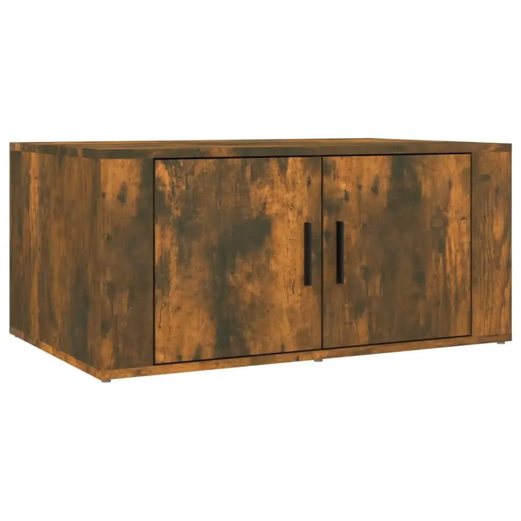 Coffee Table Storage Compartment Brown Engineered Wood 80L x 50W x 36H cm