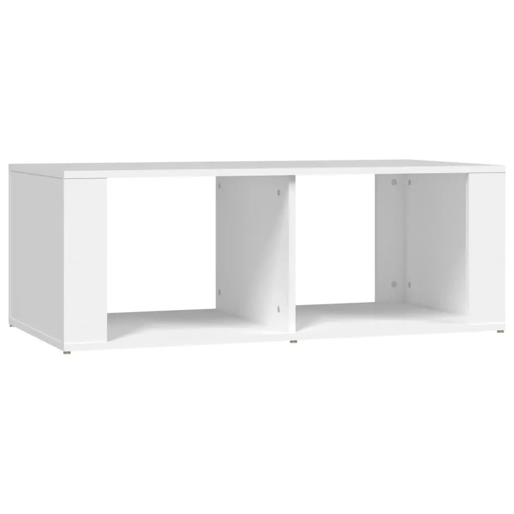 Coffee Table Modern Storage 100x50x36cm White Engineered Wood Side Accent Table