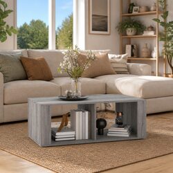 Coffee Table Grey Sonoma 100x50x36 cm Modern Living Room Storage Organiser