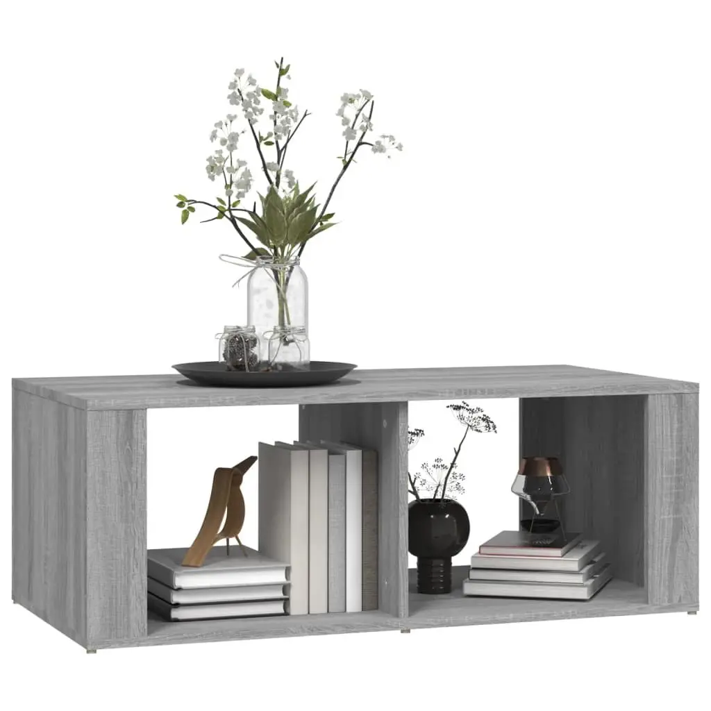 Coffee Table Modern Storage 100x50x36 cm Grey