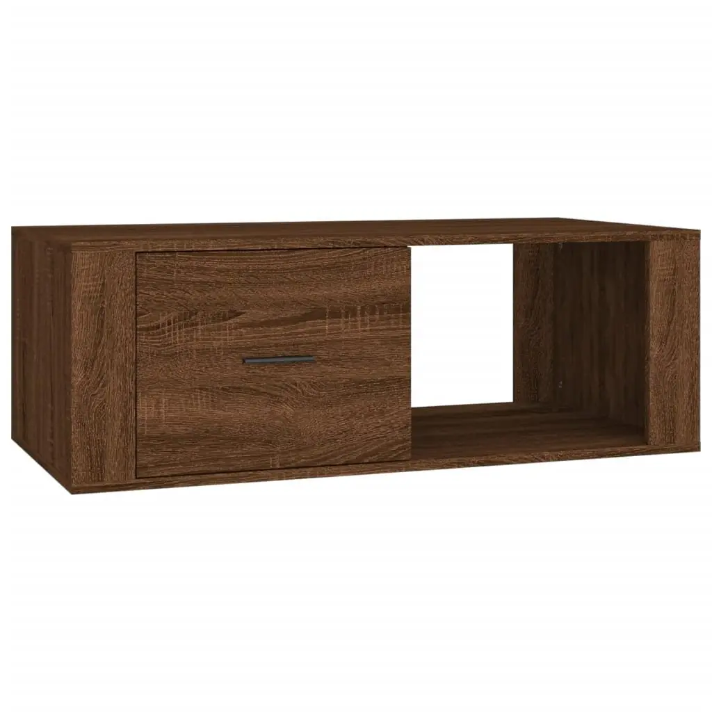 Coffee Table Storage Engineered Wood 100 x 50.5 x 35 cm Brown