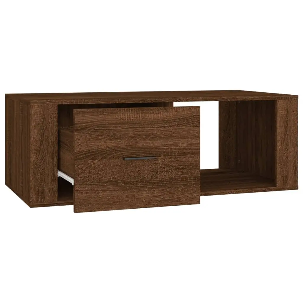 Coffee Table Storage Engineered Wood 100 x 50.5 x 35 cm Brown