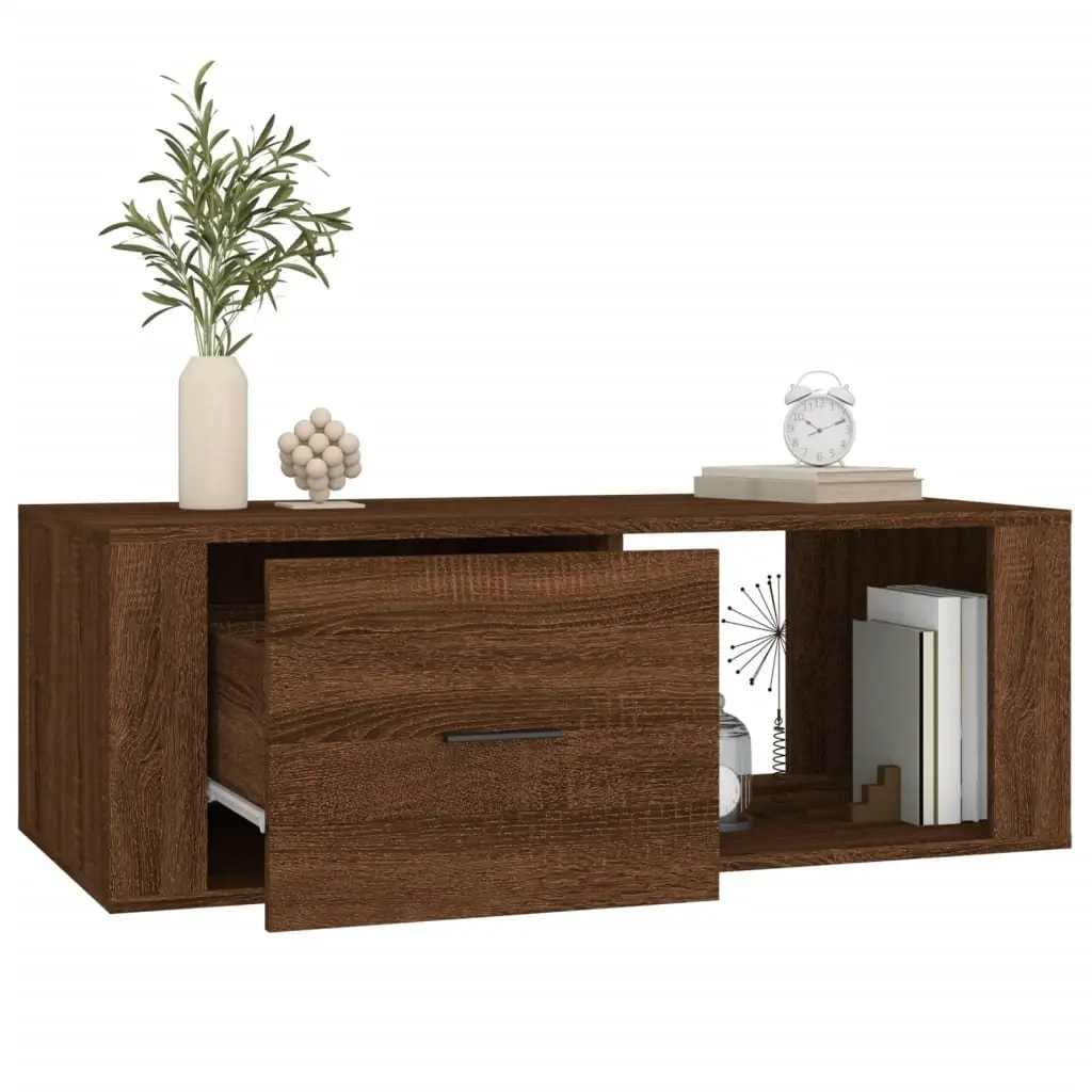 Coffee Table Storage Engineered Wood 100 x 50.5 x 35 cm Brown
