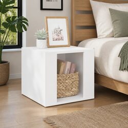 Warm and Practical Bedside Table with Ample Storage