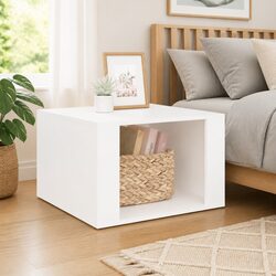 Bedside Table White Storage Nightstand Side Table Bedroom Furniture