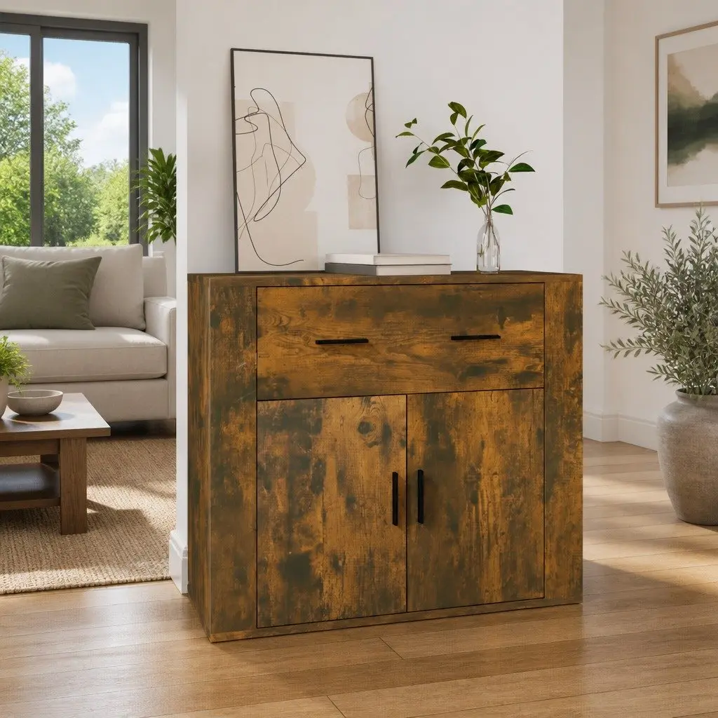 Brown Engineered Wood Sideboard for Essential Storage