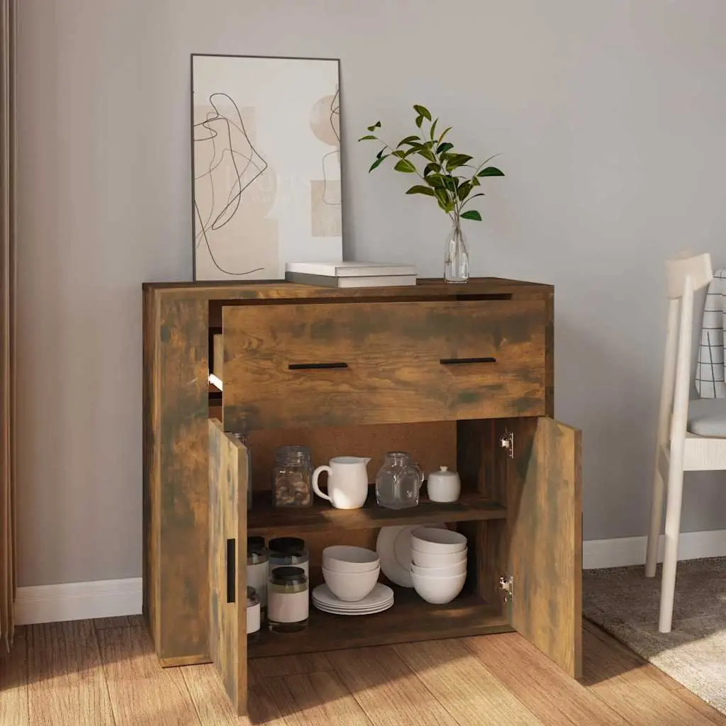 Brown Engineered Wood Sideboard for Essential Storage