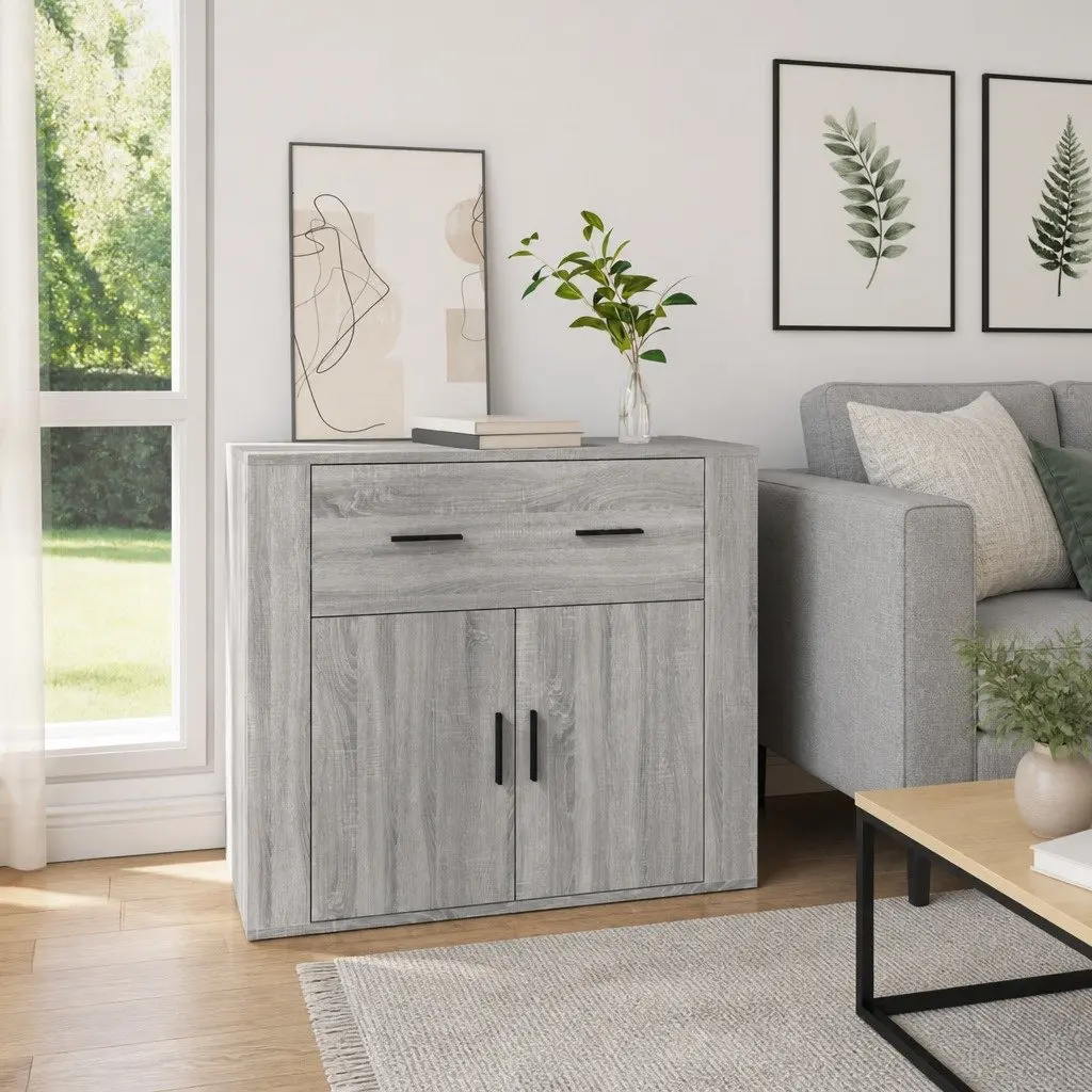 Grey Sideboard Storage Cabinet with Ample Space