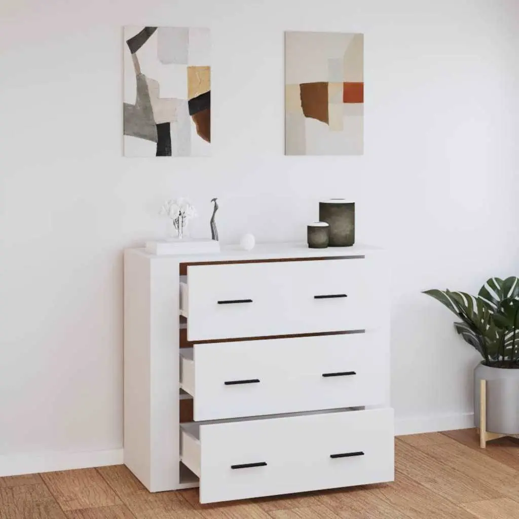 White Sideboard Cabinet with Ample Storage