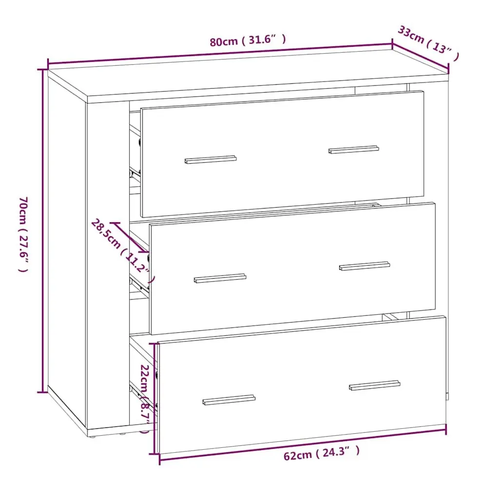 White Sideboard Cabinet with Ample Storage