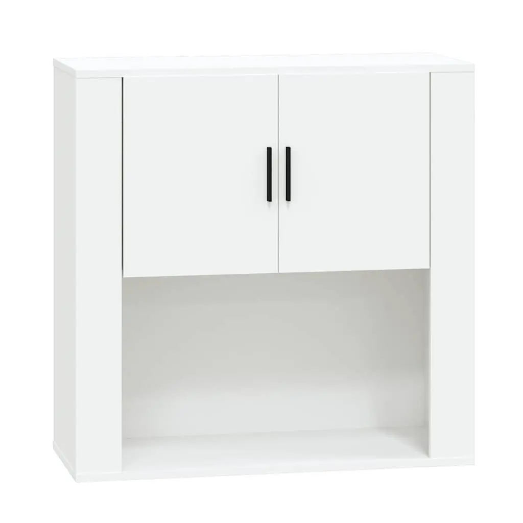 Wall Cabinet Storage Organiser 80x33x80 cm White Engineered Wood